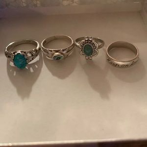 925 sterling silver and stone rings